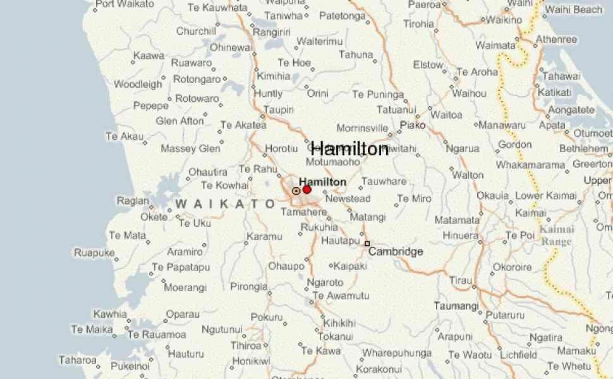 Χάρτης της hamilton, νέα ζηλανδία