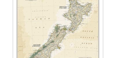 National geographic, νέα ζηλανδία εμφάνιση χάρτη