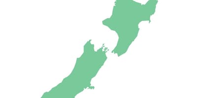 Νέα ζηλανδία χάρτη περίγραμμα διάνυσμα