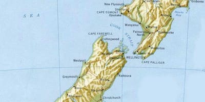 Wellington της νέας ζηλανδίας στο χάρτη