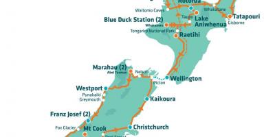 Νέα ζηλανδία τουριστικά αξιοθέατα χάρτης