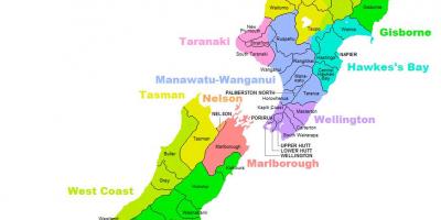Νέα ζηλανδία περιοχή χάρτης