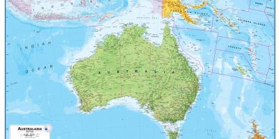 Αυστραλία, νέα ζηλανδία εμφάνιση χάρτη